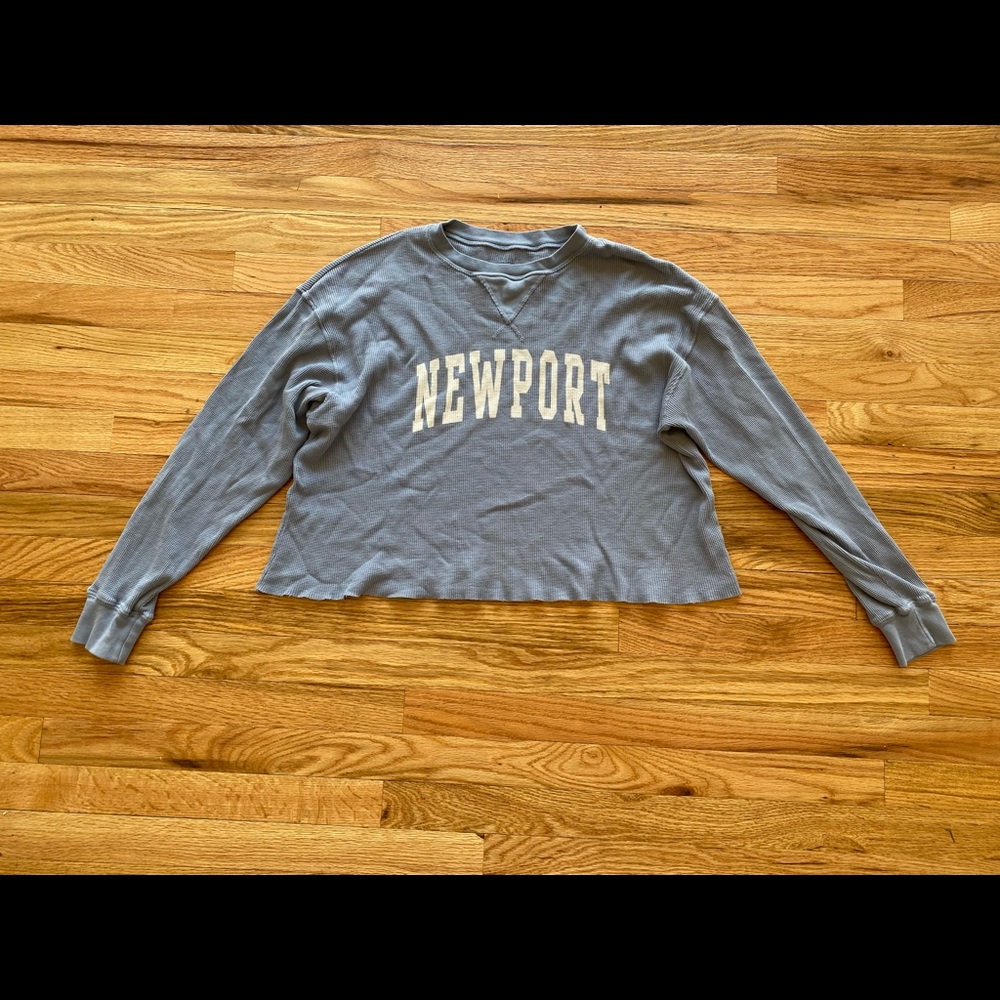 John Galt Waffle Knit Graphic Long Sleeve